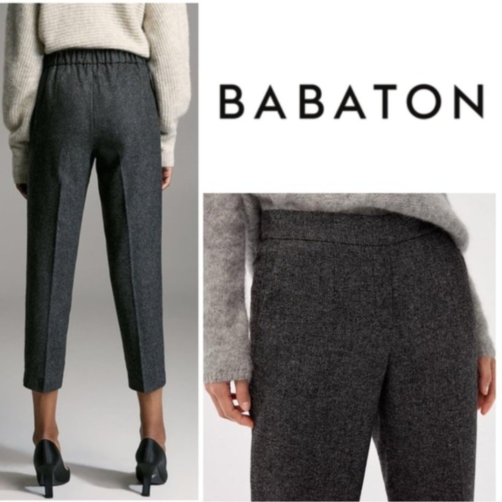 Aritzia Babaton Conan Italian Wool Blend Pant Dark Grey Size 8